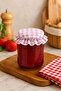 6-Piece Gingham Elastic Jar Lid Cover and Ornament 15X15 cm Jam Pickle Canning Jar Cover - 4