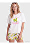Ozmarka New Season Pink Lemon Printed Women's Shorts Pajama Set