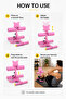 Sit-Up Exercise Bar with 3 Strong Suction Cups and Resistance Ropes, Adjustable Home Workout Equipment for Abs, Core and Leg Training (pink) - 4