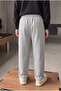 Boy's Textured Fabric Gray Color Elastic Waist Lace-Up Comfortable Cut Pants - 2