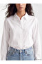 Two Mt Shop Quality Xside White Oversize Poplin Women's Shirt - 3
