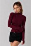 Women's Stand Collar Slim Fit Finger-Loop Ultra Soft Flexible Lycra Cotton Basic Body&Blouse - 4