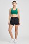 Women Regular Fit Brand Logo Training Shorts, Black - 2
