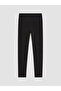 Black Elastic Waist Girl's Tights - 4