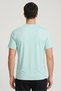 Men Sportswear Fit Short Sleeve Outdoor T-shirt, Aqua Blue - 4
