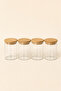 Set of 12 Glass Spice Jars with Bamboo Lids 190ml - 4