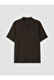 Lcw Vision Brown Regular Fit Resort Collar Short Sleeve Men's Shirt - 5