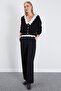 Collar and Hem Lace-Up Knitwear Cardigan - 4