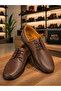Men's Brown, Black 100% Genuine Leather Laced Classic Casual Shoes - 3
