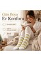 Wak Plush Striped Women's Sleeping Socks 36-40 Soft, Warm, Non-Squeezing Home Socks Yellow White - 7