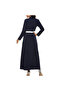 Women's Blue Long sleeve Maxi Dress - 4