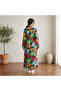 Women's Green Red Long sleeve Maxi Dress - 3