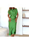 Women's Green Midi Dress - 2