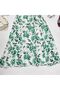 Women's Green Floral Round neck Long sleeve Maxi Dress - 7