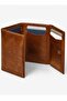 Men's Brown Mechanism Card Holder Wallet Compact Card Holder with Automatic Card Ejection Mechanism - 3