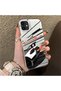 iPhone 12/12 Pro Compatible Stylish Racing Car Pattern Acrylic Back Panel Silicone Edge Shock Absorbing Case - 2