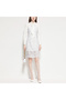 Women's White Long sleeve Dress - 5