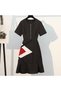 Women's Black Geometric pattern Dress - 2