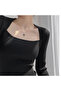 Women's Black Square neck Mini Dress - 6