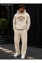 Men's New York Usa Printed Tracksuit Set / Round Neck Cotton Sweatshirt and Straight Leg Bottoms
