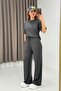 Women's Modal Bottom Top Basic Tracksuit Set Anthracite