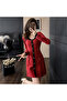 Women's Red Mini Dress - 6