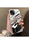 Stylish Racing Car Pattern Acrylic Back Panel Silicone Edge Shock-Absorbing Case Compatible with iPhone 14 Plus/15 Plus - 2