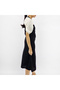 Women's Black Square neck Maxi Dress - 4