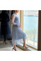 Women's Gray Midi Dress - 7