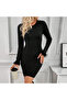 Women's Black Bodycon Dress - 6