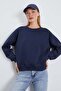 3 Yarn Basic Crew Neck Oversize Sweatshirt