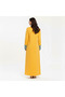 Women's Yellow Striped Long sleeve Maxi Dress - 5