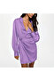 Women's Purple Wrap Dress - 4
