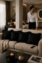 Set of 4 Black Ruffled Decorative Cushion Covers 100% Cotton 45X45 cm - 3