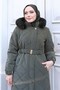Nova Belted Quilted Coat Khaki 3000 - 2