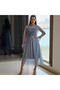 Women's Gray Midi Dress