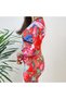 Women's Floral Bodycon Long sleeve Dress - 2