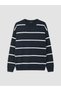 Vizyon New Season Petrol Striped Men's Knitwear Sweater - 5