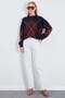 Baklava Patterned Oversize Sweater - 6