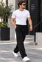 Black Men's Baggy Sweatpants Oversize Loose Fit Comfortable Fit Casual Sports Trousers