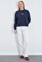 3 Thread Signature Embroidered Oversize Sweatshirt with Stopper - 4