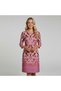 Women's Red Floral V-neck Long sleeve Midi Dress