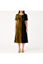 Women's Black A-line Midi Dress - 4