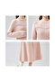 Women's Pink A-line Long sleeve Maxi Dress - 7