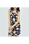 Women's Black Floral Sleeveless Dress - 4