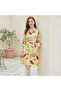 Women's Apricot Long sleeve Midi Dress - 2