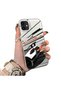 iPhone 12/12 Pro Compatible Stylish Racing Car Pattern Acrylic Back Panel Silicone Edge Shock Absorbing Case