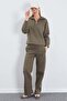 3 Thread Half Zipper Parachute Fabric Garnished Set with Stopper, 2 Piece Set - 3