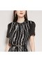 Women's Black Short sleeve Midi Dress - 7