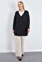 V-Neck Cardigan with Sleeve Button Detail - 5